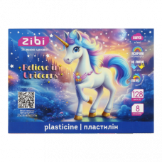 Пластилін ZiBi Kids Line UNICORN  8 кольорів, 128г