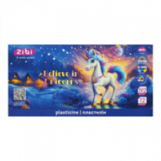 Пластилін ZiBi Kids Line UNICORN 12 кольорів, 192г
