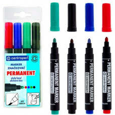 Набір маркерів перманентний Centropen Permanent 2,5мм 4кол
