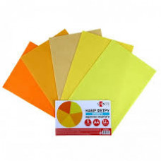 Набір Фетру SANTI м'якого, відтінки жовтого 21х30см 5 аркушів