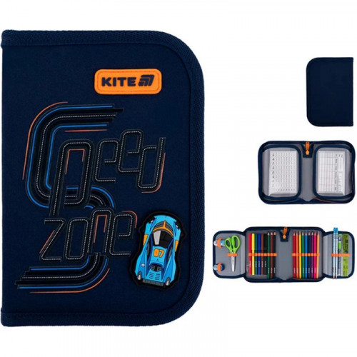 Пенал Kite 1 від., 2 відв., з наповненням 622H Speed Zone