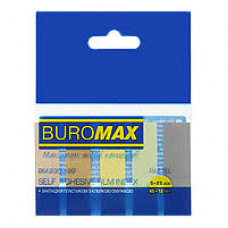 Закладки пласт. з клейким шаром BUROMAX PASTEL 45x12мм, 5х25арк., асорті