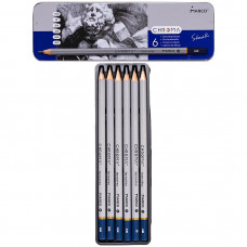Набір олівців для креслення MARCO "Chroma" 6шт (НВ-8В) в метал.пеналі