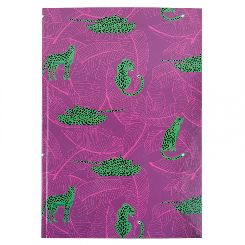 Книга обліку А4  96арк т/о # Axent Leopard, рожева