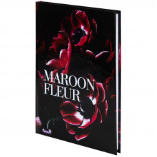 Книга записна тверда обкл. А5, 96 арк., кліт., Maroon fleur