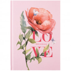 Книга записна тверда обкл. А5, 96 арк., кліт., Love