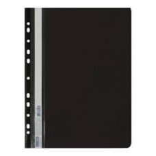Папка-швидкозшивач з перфорацією, А4, 120/160 мкм, чорний, 12 шт/уп.