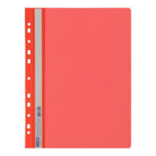 Папка-швидкозшивач з перфорацією, А4, червоний, 12шт/уп