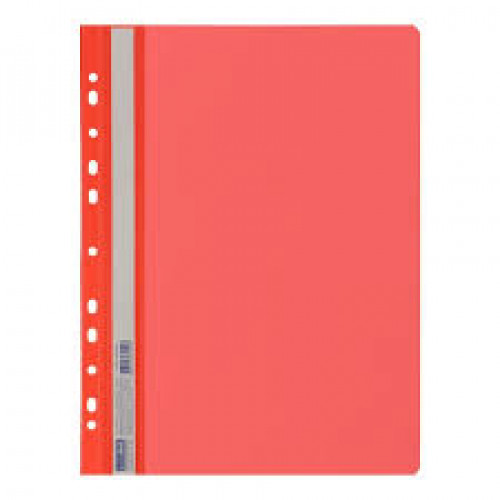 Папка-швидкозшивач з перфорацією, А4, червоний, 12шт/уп