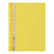 Папка-швидкозшивач з перфорацією. А4, жовтий, 12шт/уп