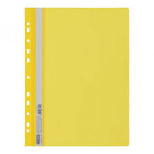 Папка-швидкозшивач з перфорацією. А4, жовтий, 12шт/уп