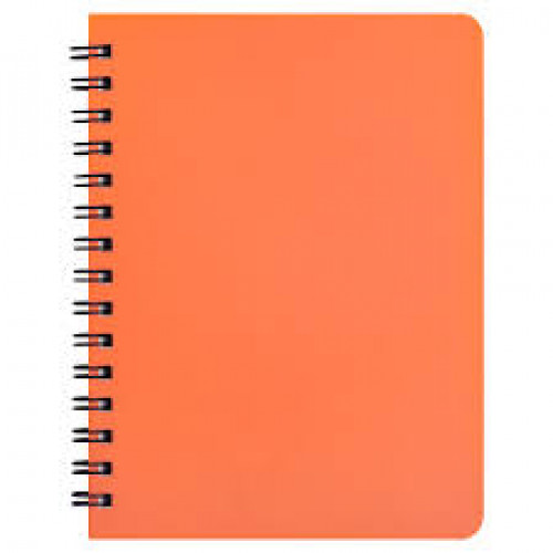Блокнот А6 60арк спір/бічна BRIGHT пласт.об, помаранчевий