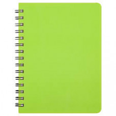 Блокнот А6 60арк спір/бічна BRIGHT пласт.об, салатовий
