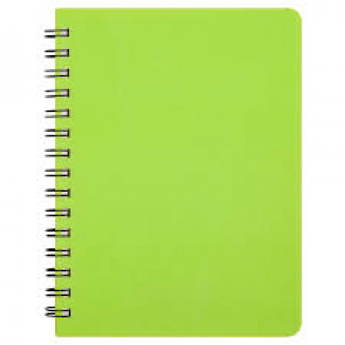 Блокнот А6 60арк спір/бічна BRIGHT пласт.об, салатовий