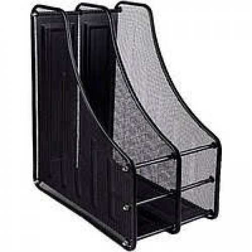 Лоток вертикальний метал. 2 відділення 355*285*160мм  чорний