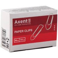 Скріпки 28мм/100шт пятикутні  Axent
