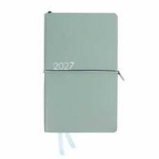 Щоденник діловий 12х20 cм Leo Planner датований 2027 "Glory", м'який, фісташковий, 352 сторінки