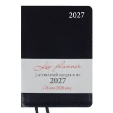 Щоденник діловий А5 Leo Planner датований 2027 "Aldento", інтегральний, темно-синій, 368 сторінок