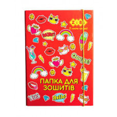 Папка д/зошитів Р картона на гумках Мікс