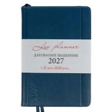 Щоденник діловий А5 Leo Planner датований 2027 "Legacy", твердий, синій, 368 сторінок