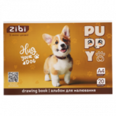 Альбом для малювання ZiBi Kids Line 20арк. 120г/м2 скоба CATS&DOGS пісочний