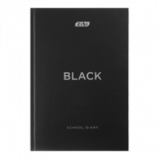 Щоденник шкільний BLACK, В5, 40арк, тверд. обкл., матова ламінація, чорний, KIDS Line