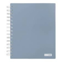 Коледж-блок на пружині MORANDI, В5 (170x205), 120 арк, клітинка, пластикова обкладинка, маренго