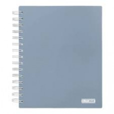 Коледж-блок на пружині MORANDI, В5 (170x205), 120 арк, клітинка, пластикова обкладинка, маренго