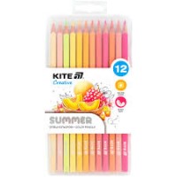 Олівці кольорові у пеналі, 12 шт., Kite Creative, Summer