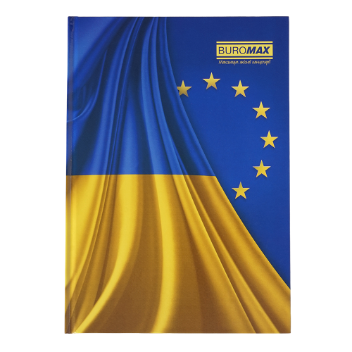 Книга канцелярська UKRAINE, 210х297 мм, 96 арк., клітинка,  офсет,тверда лам. обкладинка, асорті
