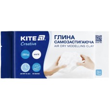 Глина самозастигаюча Kite Creative, біла, 250 гр