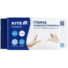 Глина самозастигаюча Kite Creative, біла, 1000 гр