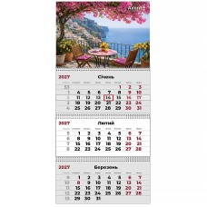 Календар настінний квартальний 2027 р.,3 пр. Romantic 1