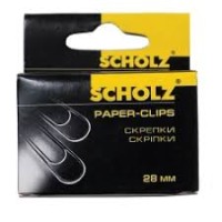 Скріпки 28мм/100шт з загином Scholz