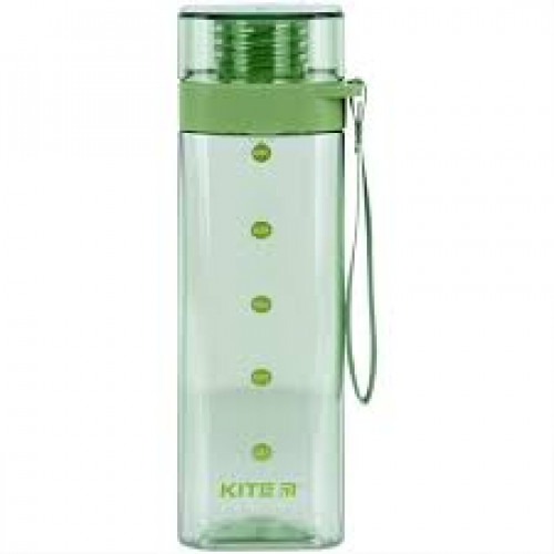 Пляшечка для води квадратна, 550 мл, зелена