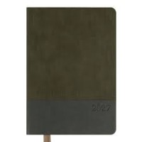 Щоденник діловий А5 Leo Planner датований 2027 "Velvet", м'який, темно-зелений, 368 сторінок