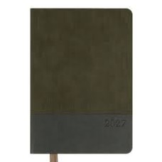 Щоденник діловий А5 Leo Planner датований 2027 "Velvet", м'який, темно-зелений, 368 сторінок