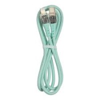 Кабель нейлоновий плетений з підсвіткою USB for Type-C, 27W з передачею данних , блакитний, 1 м