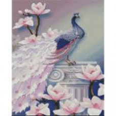 Набір для творчості алмазна картина Павич та магнолії Strateg розміром 40х50 см (L-224)