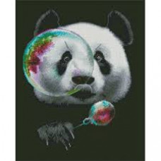 Набір для творчості алмазна картина Панда та бульбашка Strateg розміром 40х50 см (L-243)