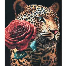 Набір для творчості алмазна картина Романтичний гепард Strateg розміром 40х50 см (SK88143)