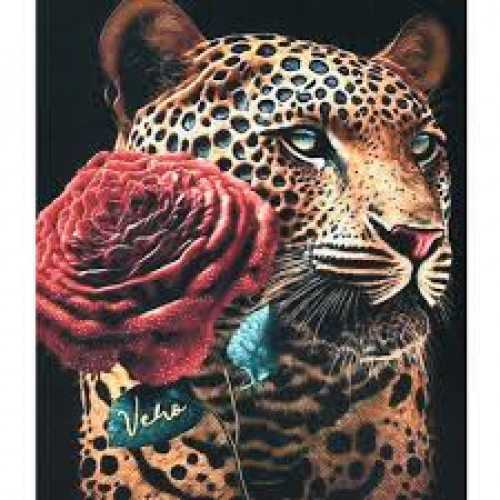 Набір для творчості алмазна картина Романтичний гепард Strateg розміром 40х50 см (SK88143)