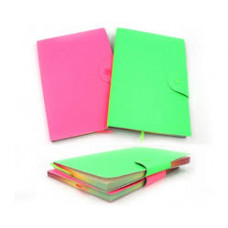 Блокнот на кнопці "Картина" A5 12,7*19см, 112P, 100G, клітина, кол. край, mix4, 1шт./етик.