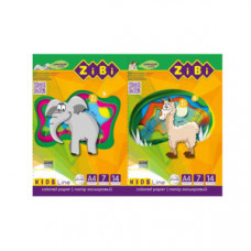 Папір кольоровий двусторонній CLASSIC, А4, 14 аркушів, 7 кольорів,  90 г/м2, KIDS Line