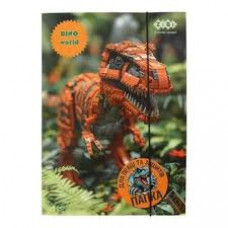Папка для праці та зошитів DINO, картонна, на гумці А4 (225x316мм), KIDS Line