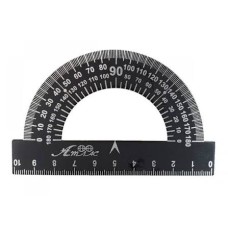 Транспортир МЕТАЛ. ЧОРНИЙ у кульк. AS-0276 1/25/100