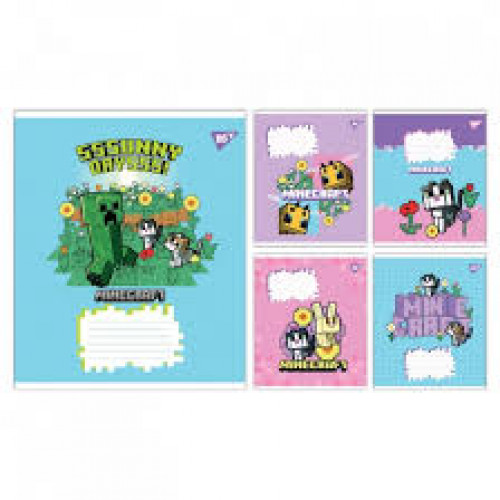 Зошит 18арк. лінія Yes Minecraft Flowers
