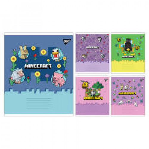 Зошит 24арк. клітинка Yes Minecraft Spring