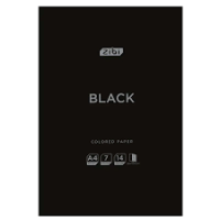 Папір кольоровий 2х стор А4 14арк 7кол. ZіBі KIDS Line BLACK