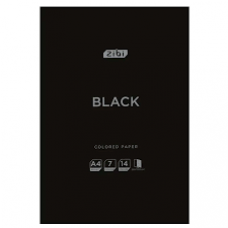 Папір кольоровий 2х стор А4 14арк 7кол. ZіBі KIDS Line BLACK